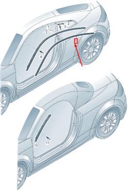 NEU AUDI TT FV SCHEIBENKANTENSCHUTZ RECHTS 8S8854544 ORIGINAL