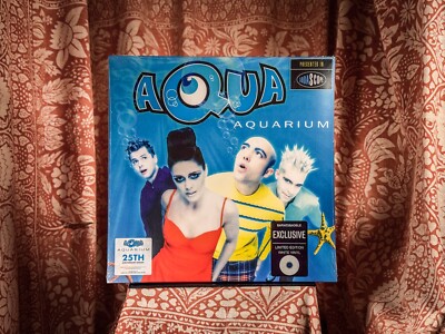SEALED Aqua Aquarium WHITE vinyl barbie girl europop spice girls Eiffel 65 blue