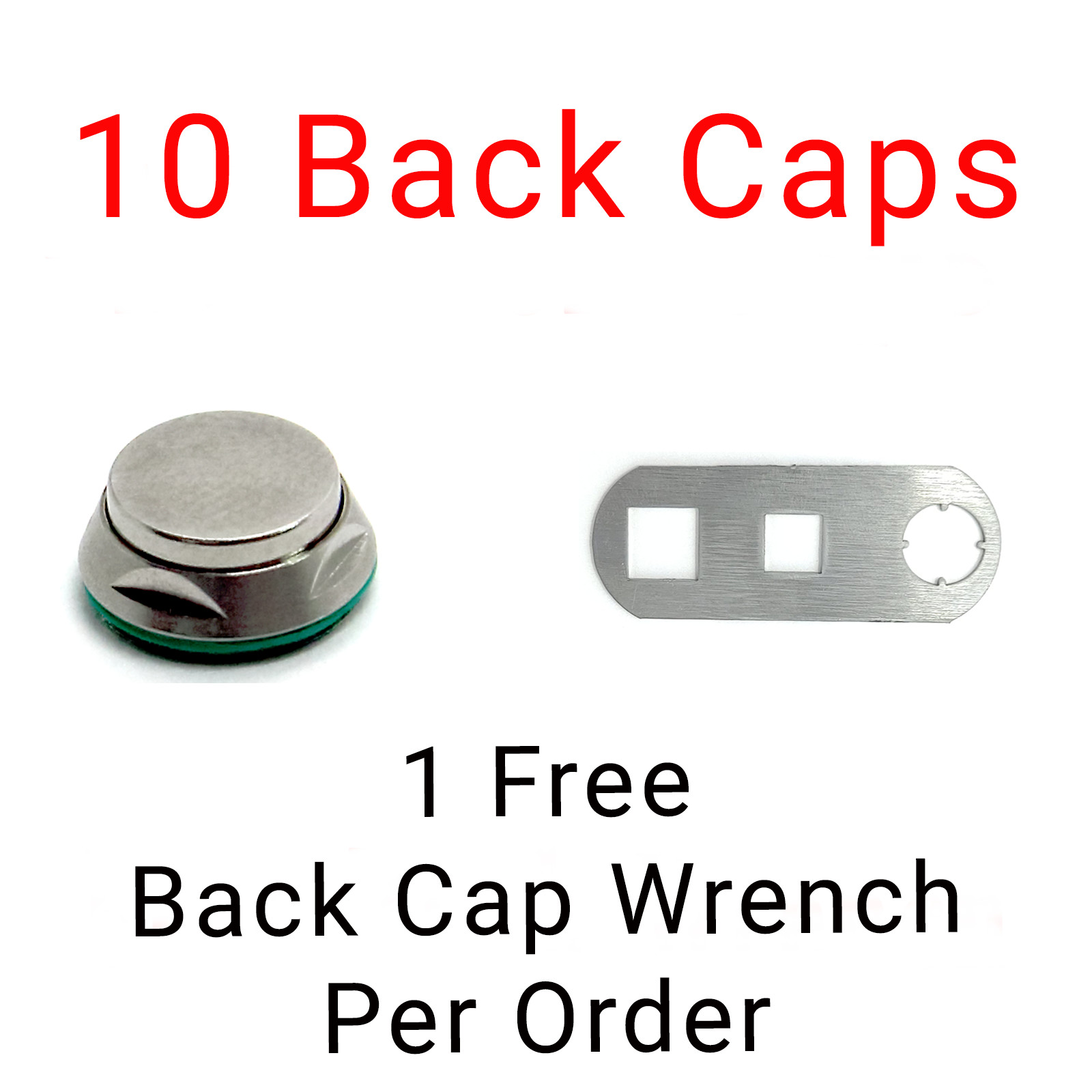 10 New Star Dental 430 SWL Push Button Back Cap W/ Free Back Cap Wrench