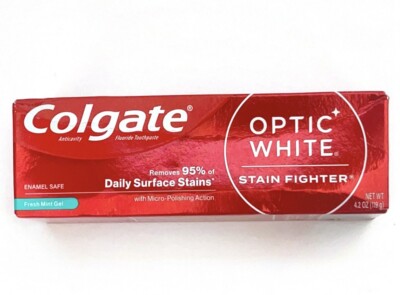 Colgate Optic White Stain Fighter Clean Mint 4.2oz 07/26+
