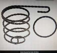 NEW BLACK TWISTED BASEBALL BAT HOLDER,BEACH CRUISER,LOWRIDER BICYCLES 