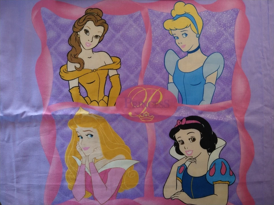 Disney Princess Pillow Fabric Panel Cinderella Bell Sleeping Beauty Snow White - Image 2 of 4