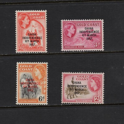 S4288 Ghana 1957/8 Independence SHORT-SET OVERPRINTED 4v. MNH | eBay