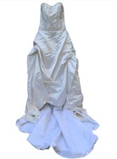 New Sally Crew Crystals Strapless Wedding Dress 9921-SST Size 16