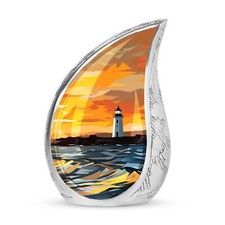 Small Ocean Sunset Urn - Keepsake Urn For Ashes For Women - Mini Urn For Human