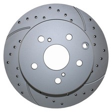 Bison Performance Rear Drilled Coated 281mm Brake Disc Rotor for HS250h RAV4