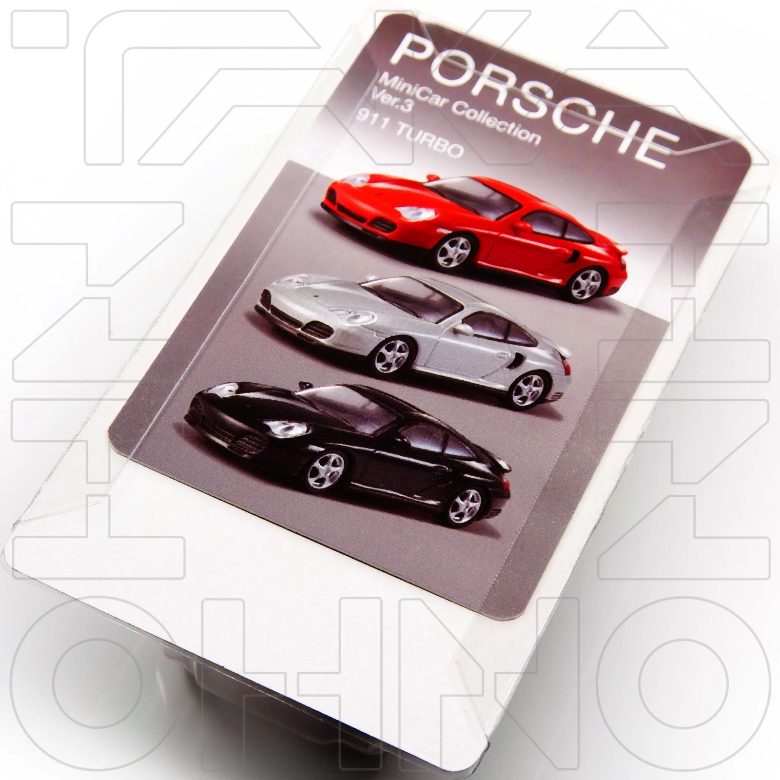 PORSCHE 911 TURBO 996 MINICAR COLLECTION 3 KYOSHO 1:64 SILVER MET