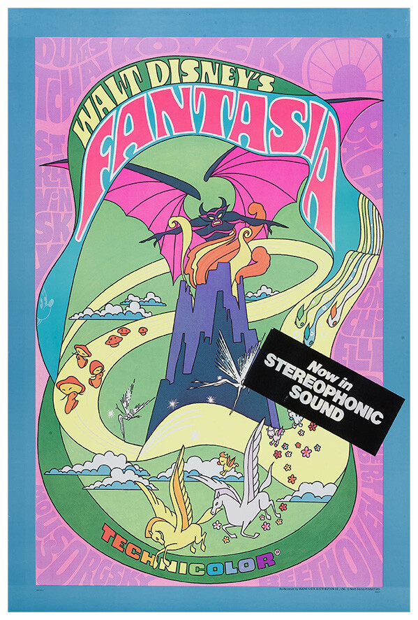 Fantasia - Disney - Movie Poster - 1969 - US Re-Release | eBay