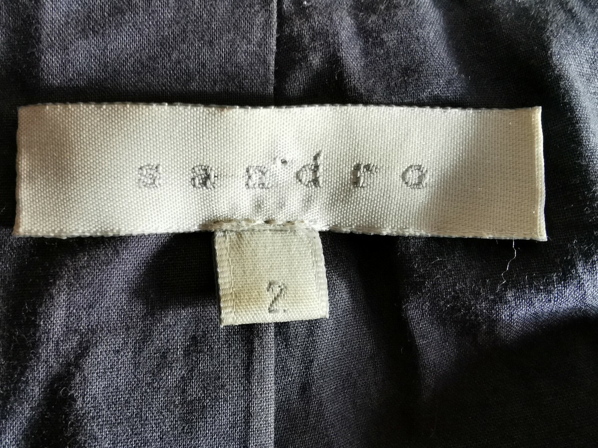 Veste En Daim (velours De Chèvre) Sandro Grise - Taille 38 FR - Occasion Très Bon état - Authentique