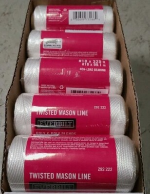 Lot of 10 Rolls Twisted Mason Line #18 X 325 Ft Per Roll