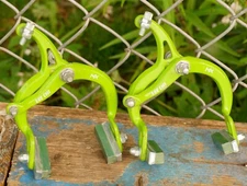 Vintage BMX Brake Calipers Lee Chi Front Rear Green Old School MX Leechi Brakes