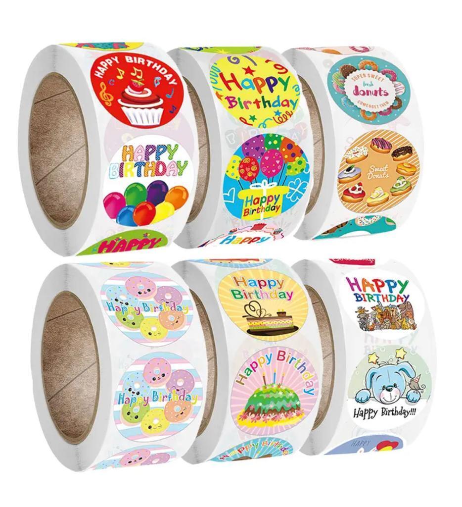 Happy Birthday Stickers For Kids Party Decor Envelope Seals Gift Packaging  Bag