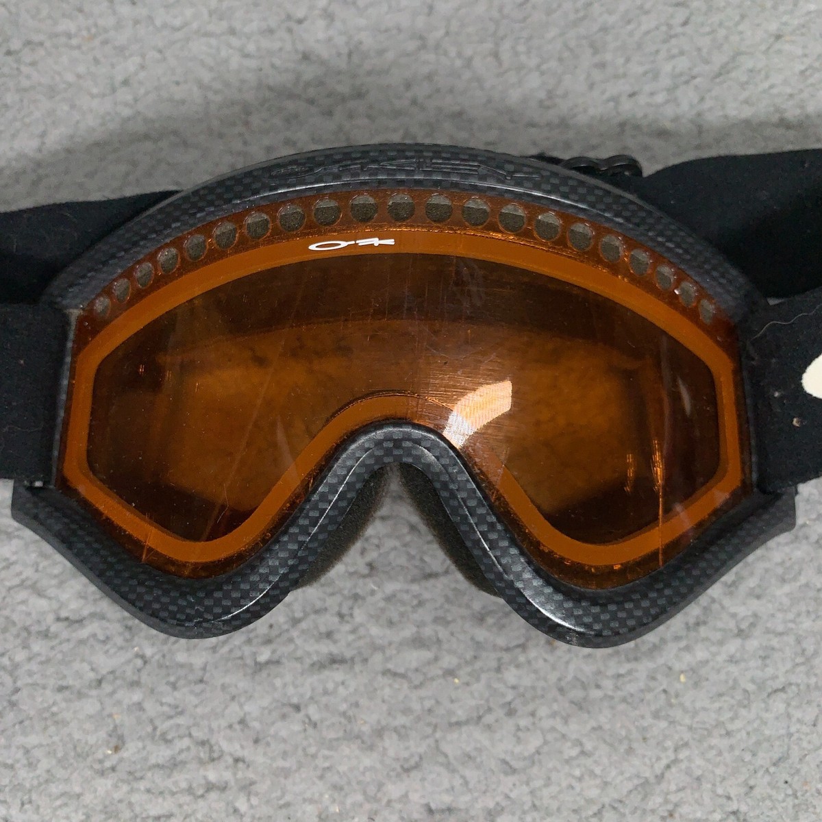 VINTAGE Oakley Ski Snowboard Goggles Orange Lens Cracked | eBay
