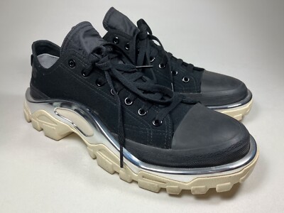 Adidas X Raf Simons Designer Rare Mens Black Detroit Runner Low Top Size 8 Oreo