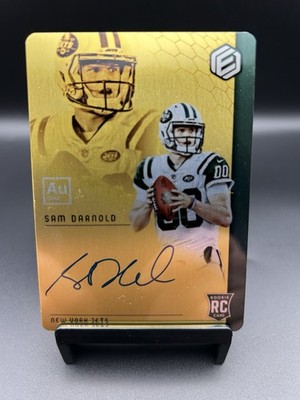 Sam Darnold Rookie 2018 Panini Elements Gold Autograph Jrsy# 1/1 -14/25