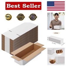 Sturdy White Cardboard Mailing Boxes, Set of 40 - Perfect for Gifts  Shipping