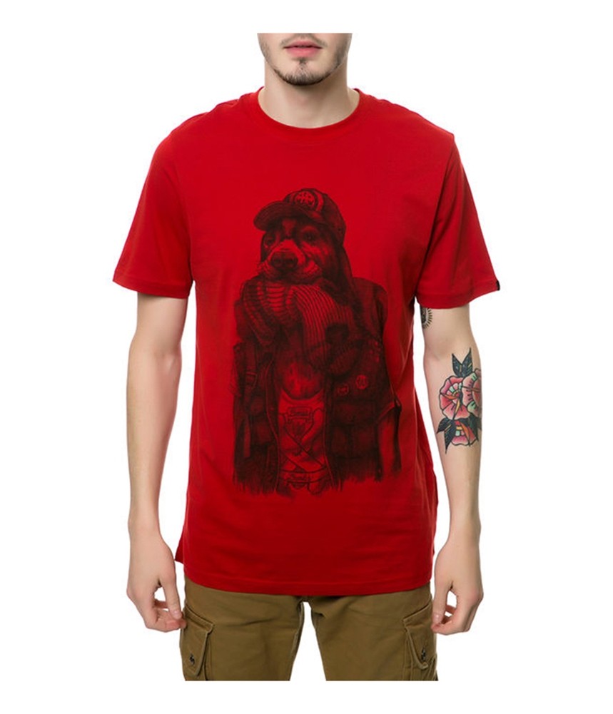 Emerica Мужская футболка с рисунком The Bones Not Bombs Красная Маленькая 2790₽