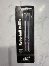 NOS Mont Blanc Black Ink Medium Point Rollerball Pen Refills 2 pack Germany