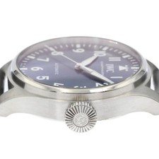 IWC BIG PILOT WATCH IW329303 43mm SS Leather Navy Automatic Date #C098 2