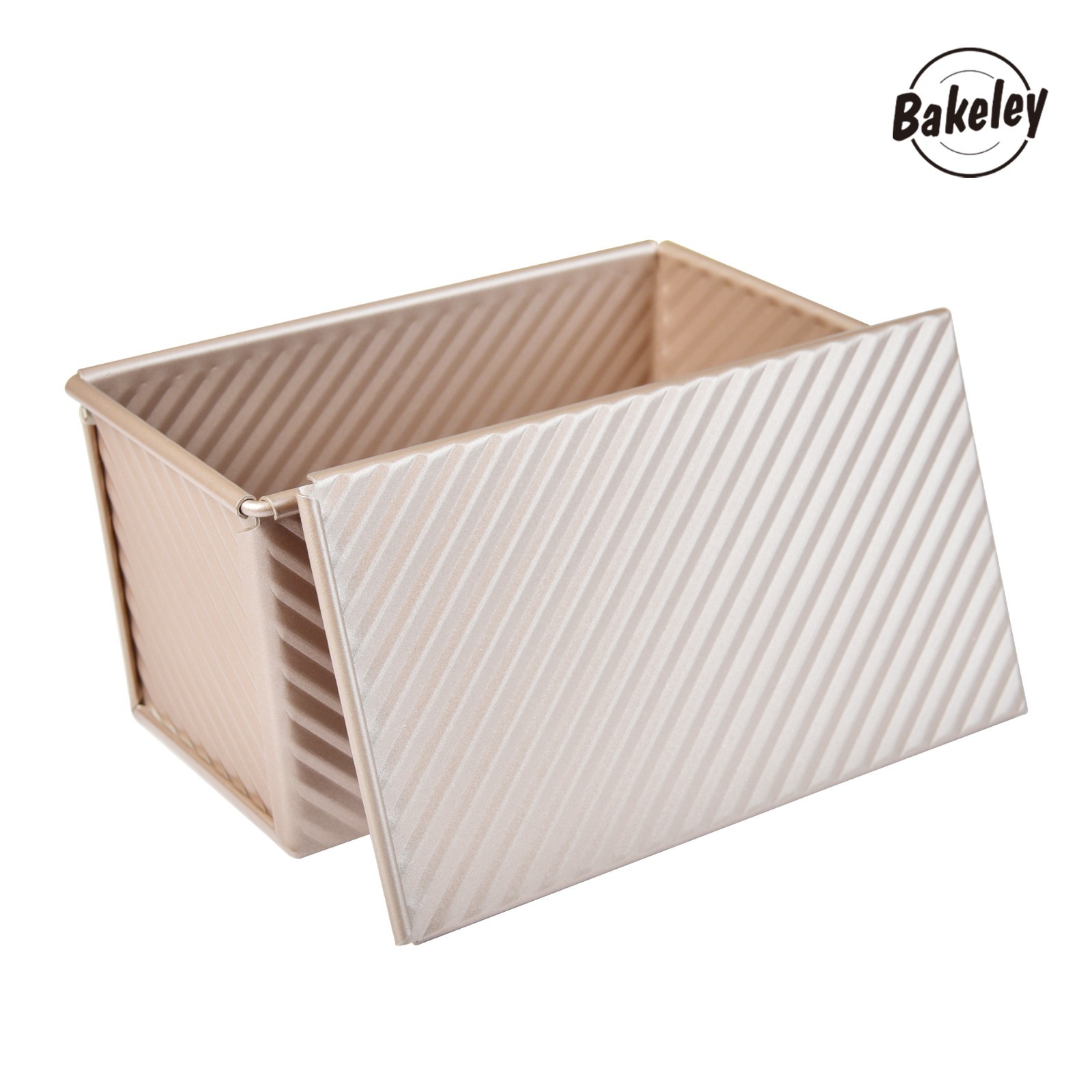 Pullman Loaf Pan with Lid 1 Lb  Non-Stick，Champagne Gold