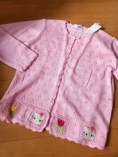 Sanrio Hello Kitty Cardigan size M Long Sleeve Chest:31.1-34.25" Acrylic Pink