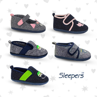 Kinder Schläfer Filz Hausschuhe Slipper Figur Jungen Mädchen Spaß süß bequem Schuhe