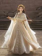 Hanfu Dress Women Chinese Ancient White Carnival Fairy Princess Cosplay Costume