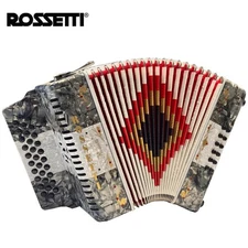Rossetti 3112 GCF Sol 31 Button Diatonic Accordion Grey White Grey With Case