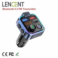 Wireless FM Transmitter with USB-C PD 30W and USB-A QC 3.0 Fast Charging Hands