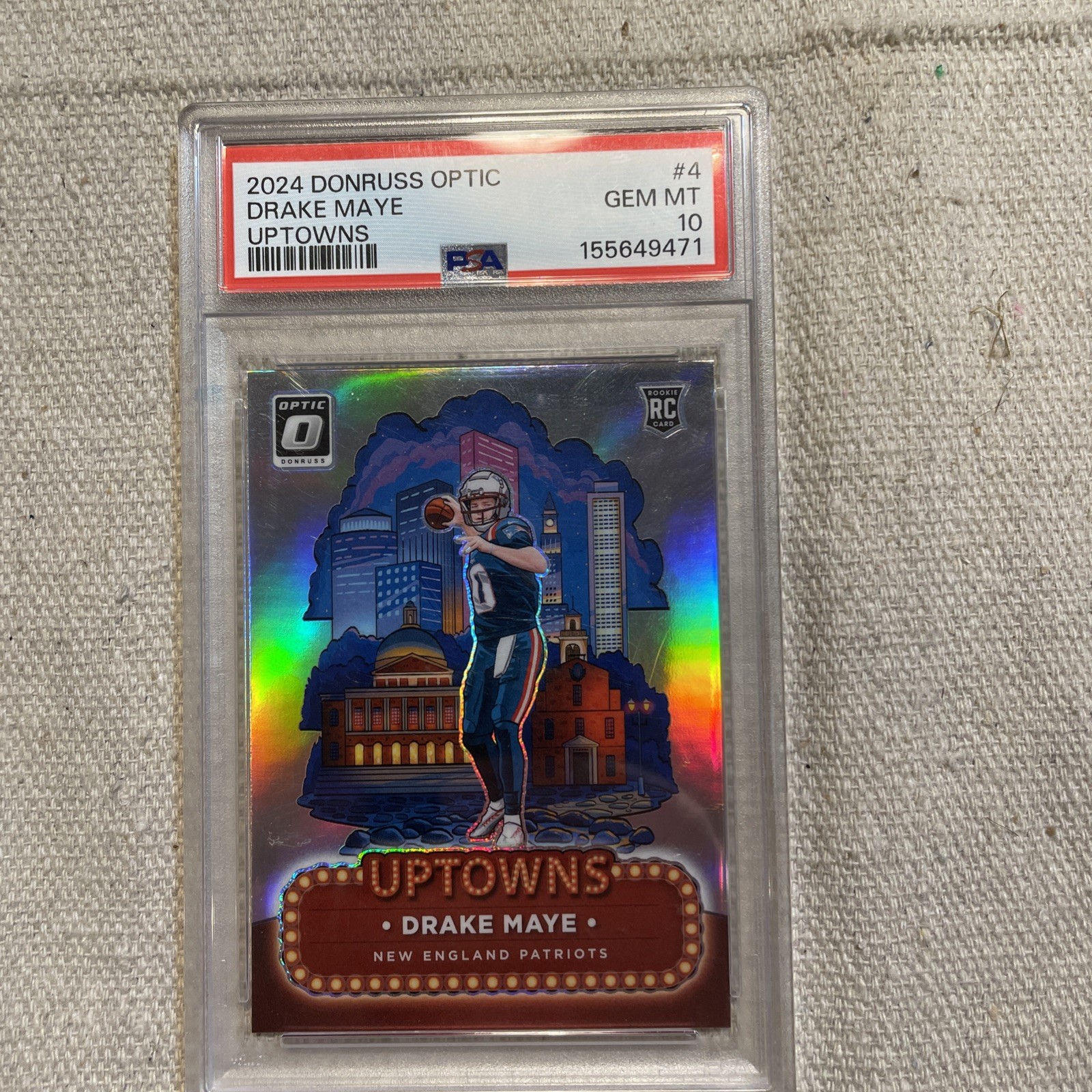 Drake Maye Panini Donruss Optic Uptowns #4 Base
