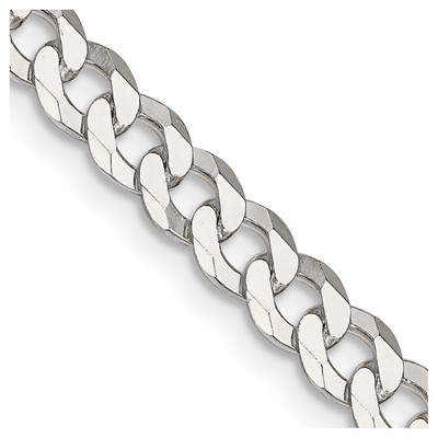 Sterling Silber 5 mm abgeschrägte Panzerkette Halskette