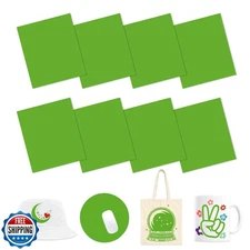 HTVSTD Green Sublimation Ink Transfer Sheets 8 Sheets 12'' x 10'' Solid Color
