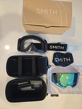 Smith 4d Mag Chromapop Black Goggles Case Medium Fit Regular Carrying Case Used