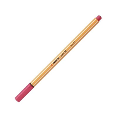 STABILO Set of 3 Felt-Tip Pens with Fine Point 88   0.4 mm Grenadine Red