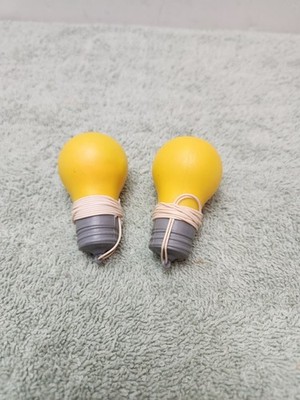1980s FULL Sealed TOPPS Vintage BUBBLE GUM Candy Container LIGHT BULB Set of 2