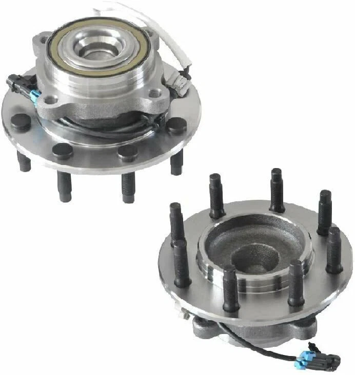 Juego de bujes de cojinetes de rueda delantera 2x2 MOOG para Chevy Express Savana 2500 2006-17 8 tuercas Foto 4 de 4