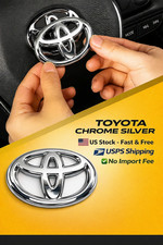Car Styling Abs Chrome Emblem Steering Wheel Logo For Toyota Corolla Camry Car Styling Abs Chrome Emblem Steering Wheel Logo For Toyota Corolla Camry