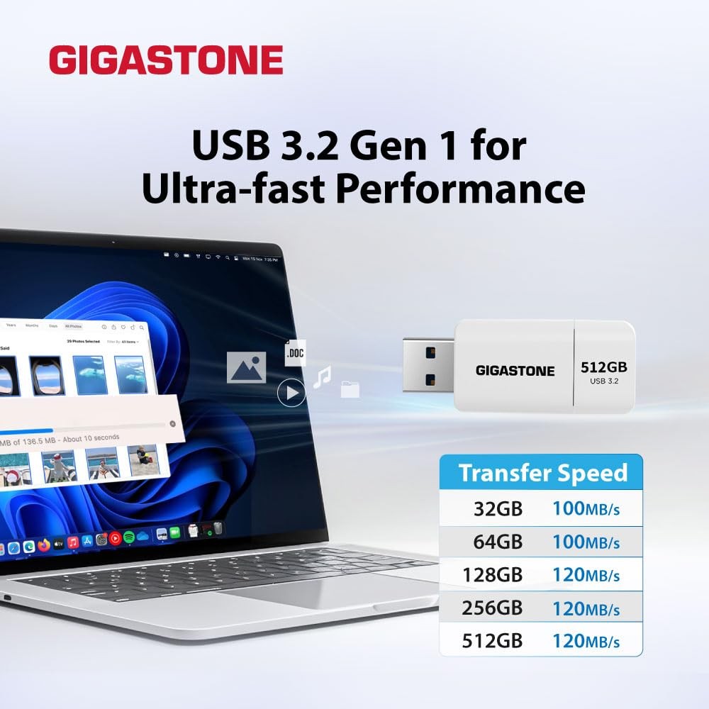 Clé USB 3.2 256Go Z60 performance rapide pour stockage de données informatiques PC