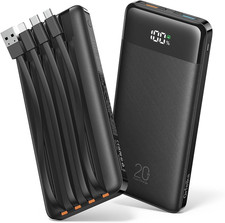 Power Bank 20000mAh Fast Charging Portable Charger with Built-in Cables 6