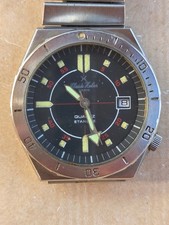 CLAUDE HELIER 82 80 12 Diver plongée Red Cross Paris 200m quartz acier 38mm