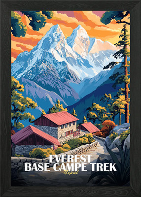 Everest Base Camp Trek Nepal Kunst gerahmtes Wandbild Poster Leinwanddruck Bild