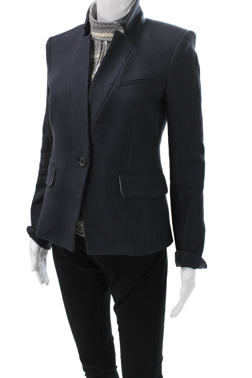 Veronica Beard Women Basic Jacket Blue Striped Bu… - image 3