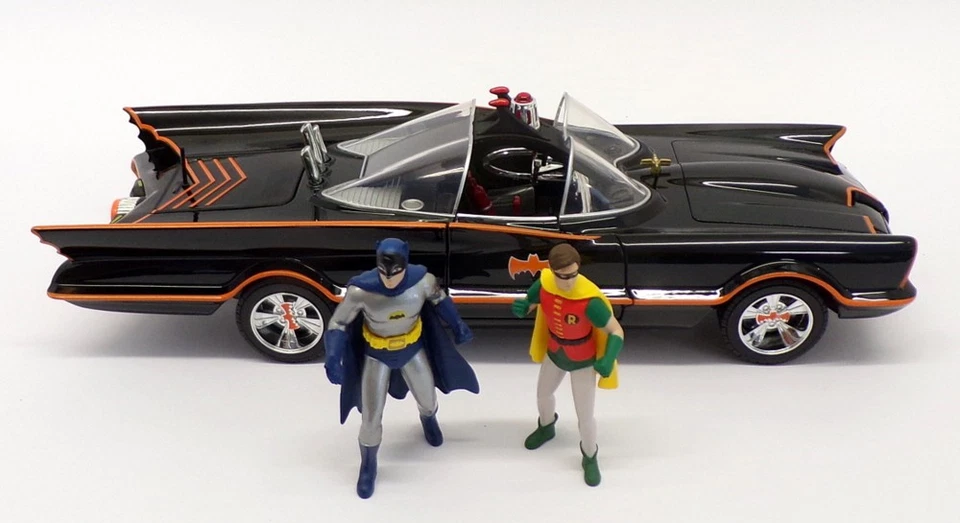 Jada 1/18 Scale 98625 - Classic TV Series Batmobile - Batman & Robin Figures - Image 3 of 4
