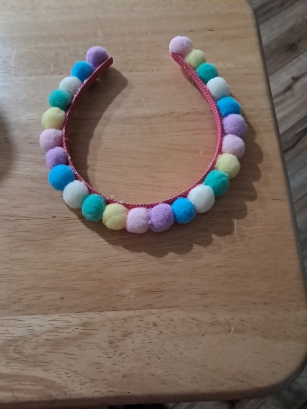 Handmade Pom Pom Pastel Colors Headband