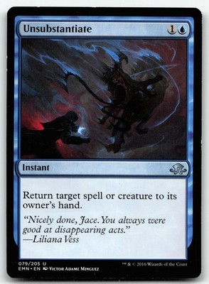 Unsubstantiate 79 Uncommon Eldritch Moon Magic: The Gathering Moderately Played