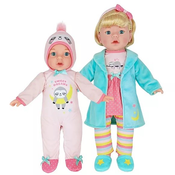 Sweet Sisters Pajama Party 13in and 16in Vinyl Dolls and Accessories Blonde