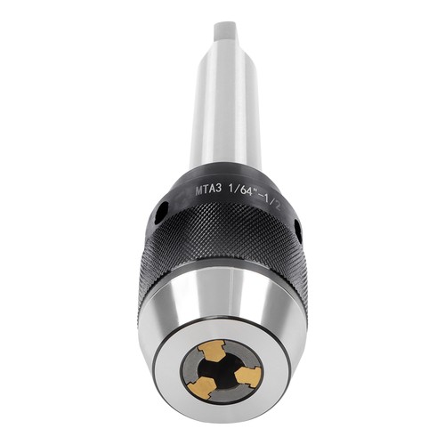 Mandrino trapano MT3 senza chiave 1/64"-1/2" gambo integrale MT3 per tornio legno - Foto 4 di 15