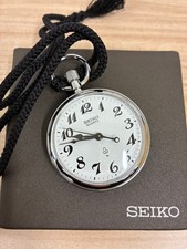 Seiko Pocket Watch 7550-0010 Railway JNR Vintage Mechanical Used