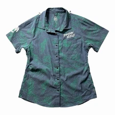 Club Ride Women’s Size L Snap Button Floral Cycling Shirt Spokesman Cycles