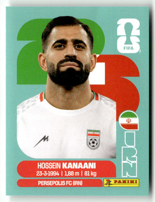 Panini 2026 World Cup WM Amerika Sticker No. IRN 8 Hossein Kanaani Iran